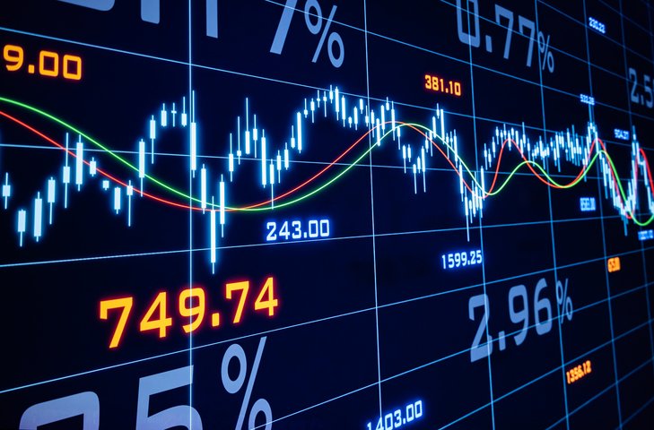 An image depicting stock charts.